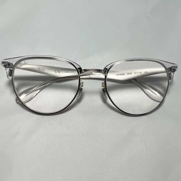 Ray-Ban Other - Ray-Ban Clear Half-Rimless Round Eyeglasses with Case - Frames Only